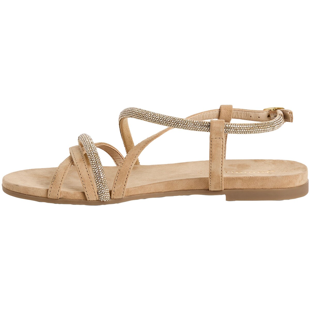 Sandali piatti multi cinturino beige, TAMARIS