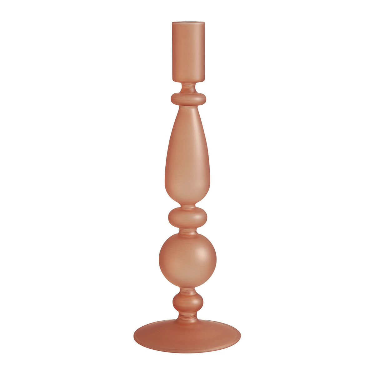 Set de 3 bougeoirs rose givré rose, MATHILDE M