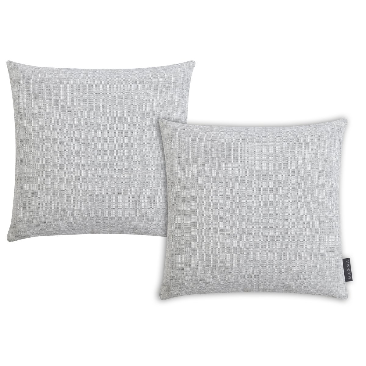 Lot de 2 housses de coussin d'extérieur LENNON gris clair chiné, MAGMA HEIMTEX