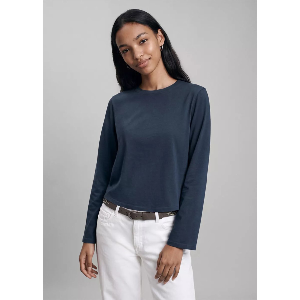 T-shirt jaspé bleu, MANGO TEEN