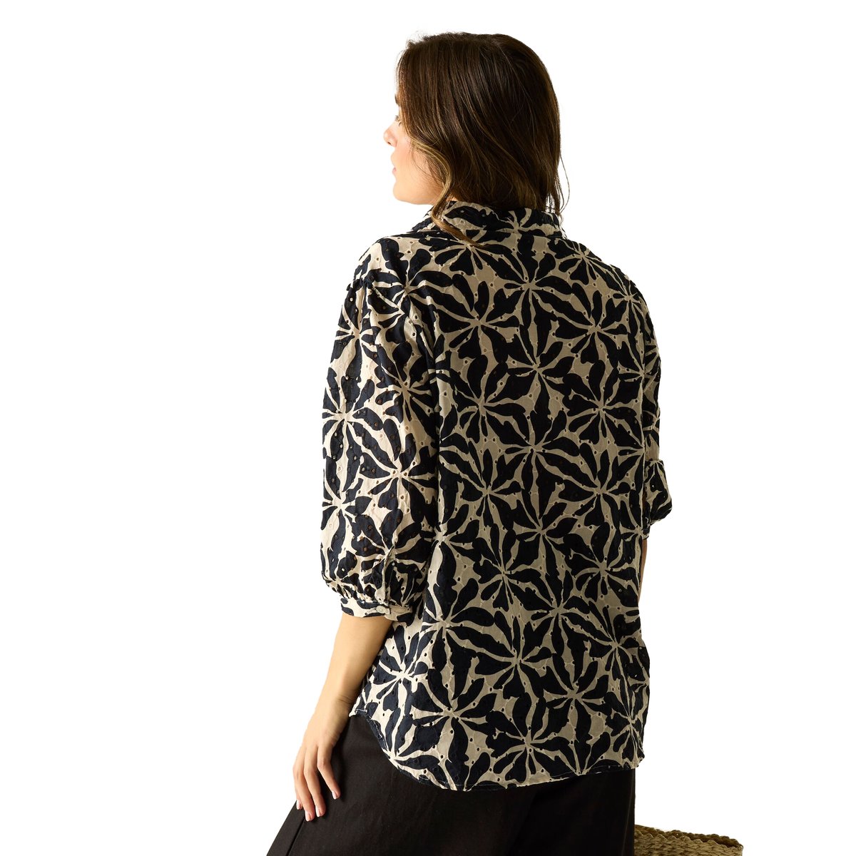 Chemisier motif/style floral abstrait NOFINO beige, REGATTA
