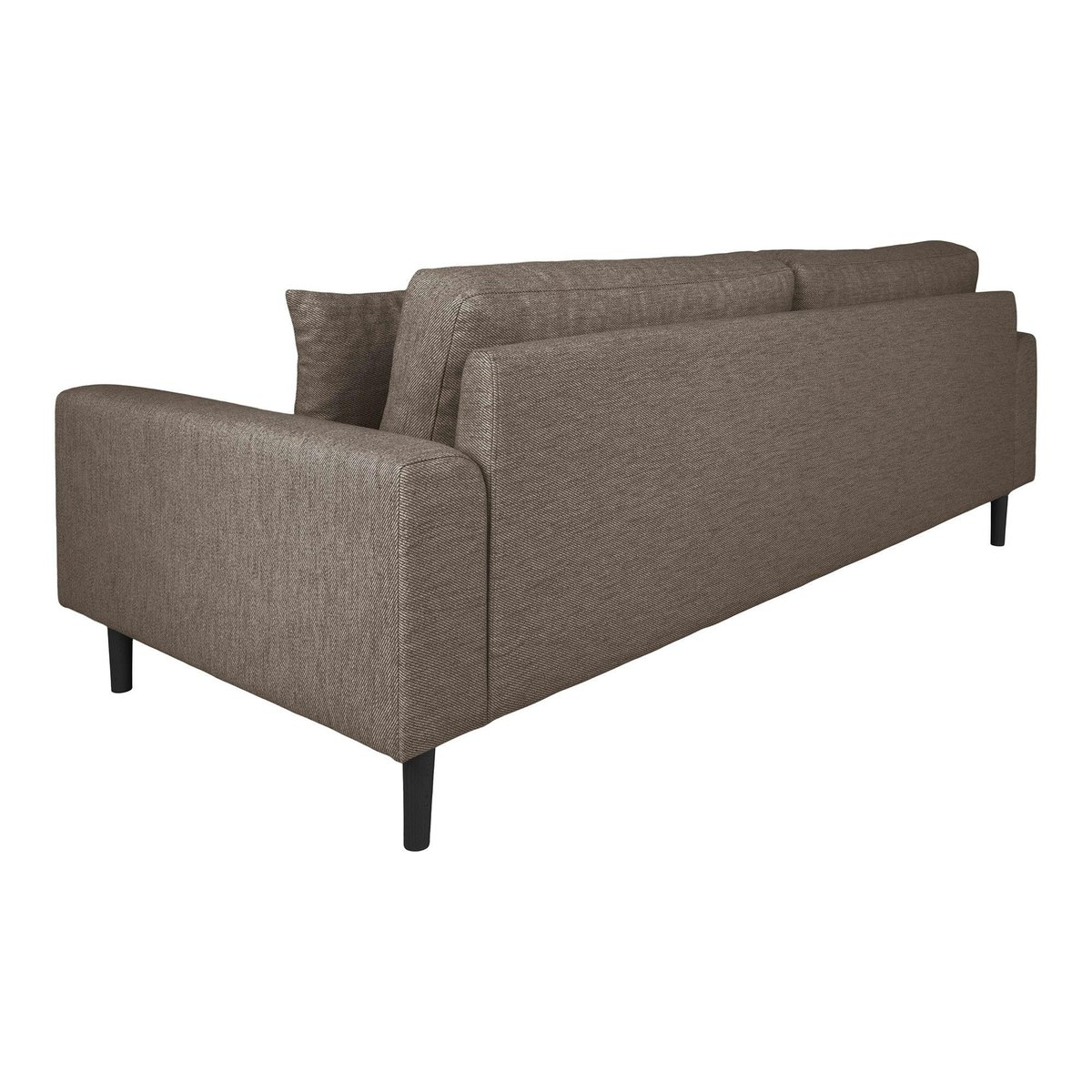 Canapé droit moderne en tissu AMSTERDAM marron - 3 places, PIER IMPORT
