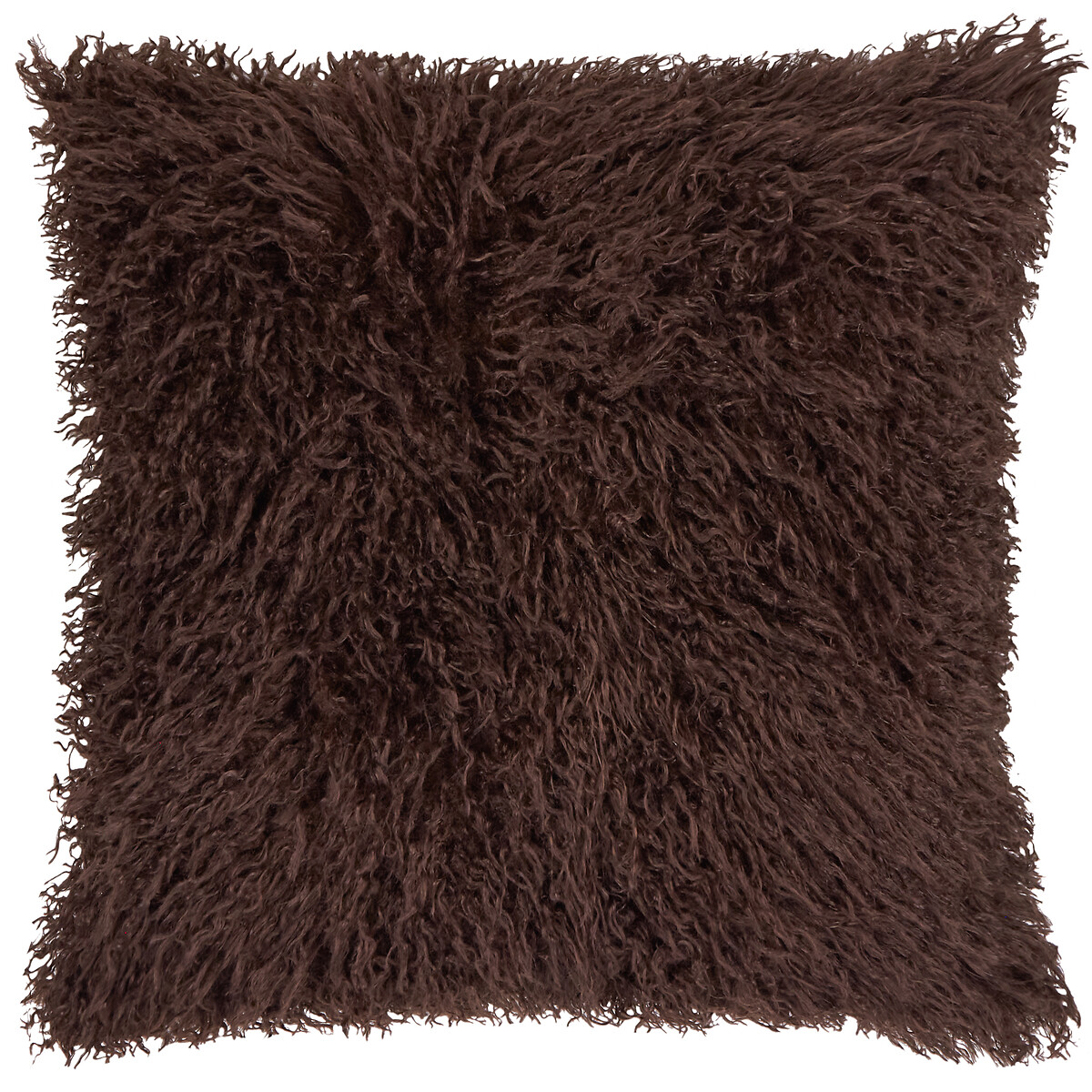 Rowan Faux Fur Cushion chocolate, FURN.