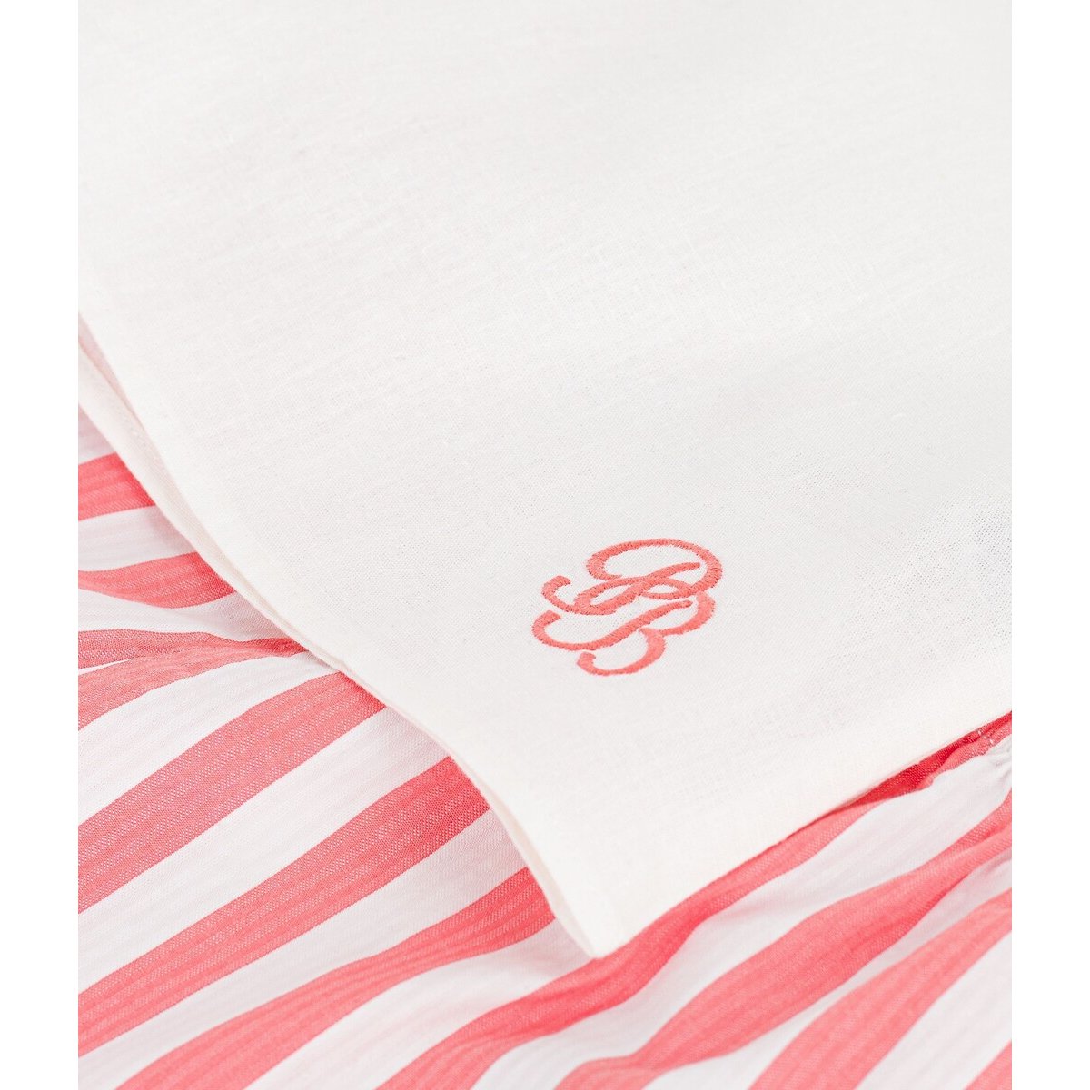 Ensemble 2 pièces en coton/lin, avec haut col marin rose/écru, PETIT BATEAU