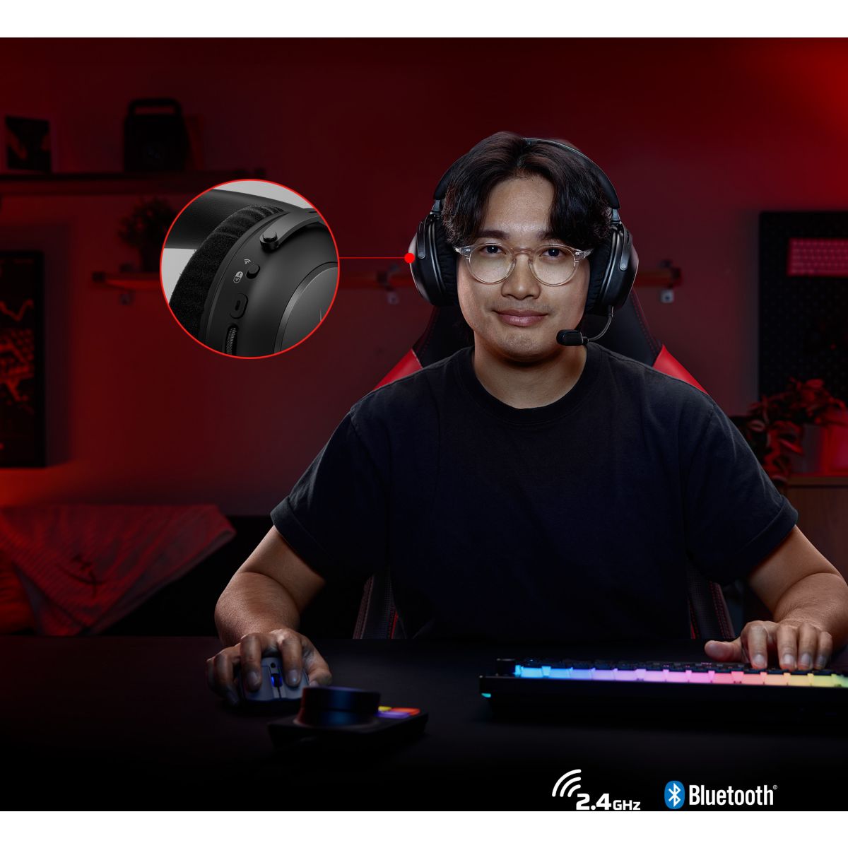 Casque gamer Cloud Alpha 2 sans fil couleur unique, HYPER