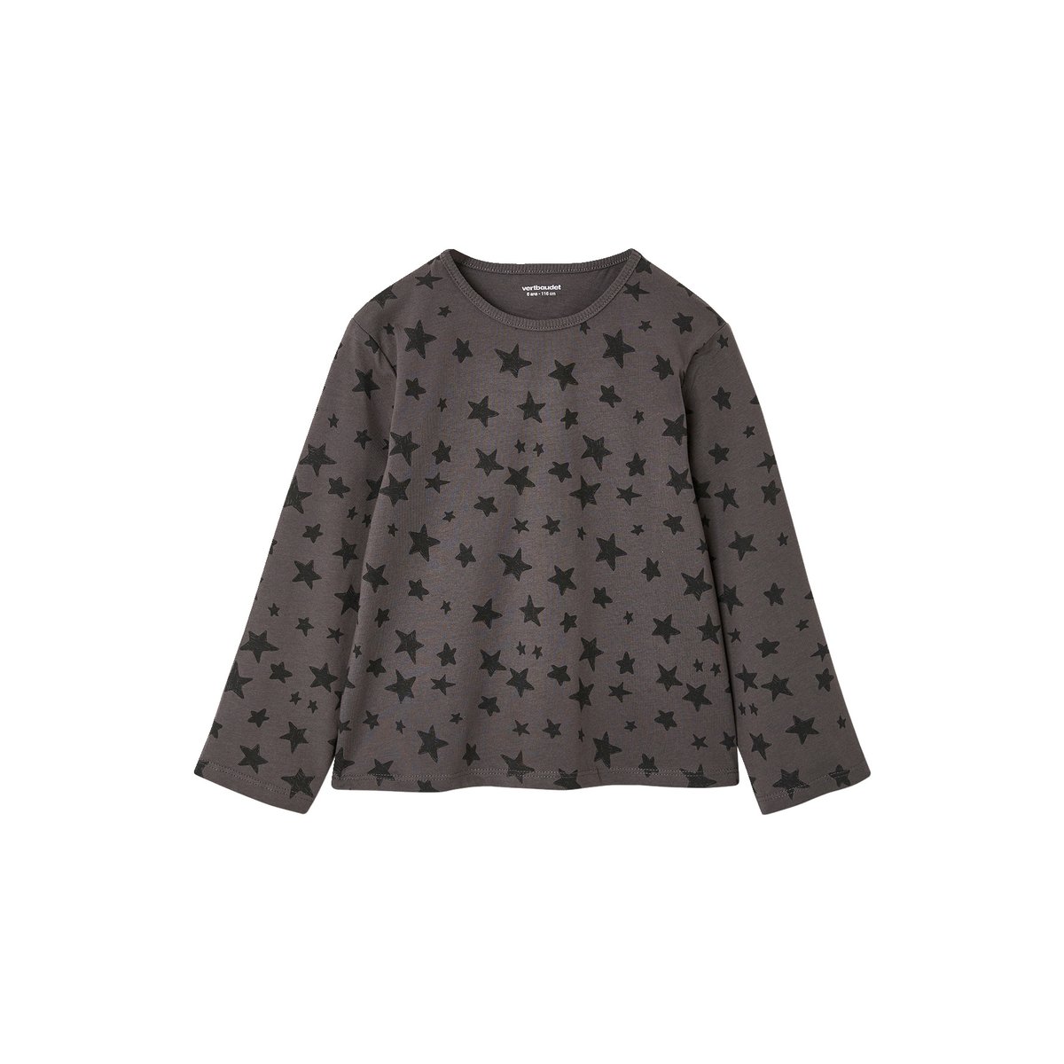 T-shirt manches longues gris, VERTBAUDET
