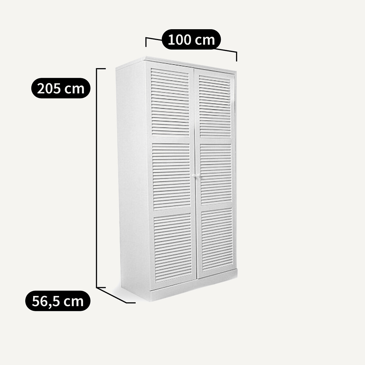 Armoire 2 portes, Mayor blanc, SO'HOME