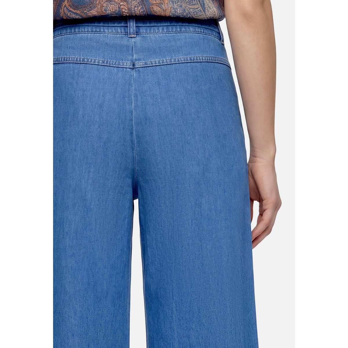 Jupe-culotte à pinces bleu, BETTY BARCLAY