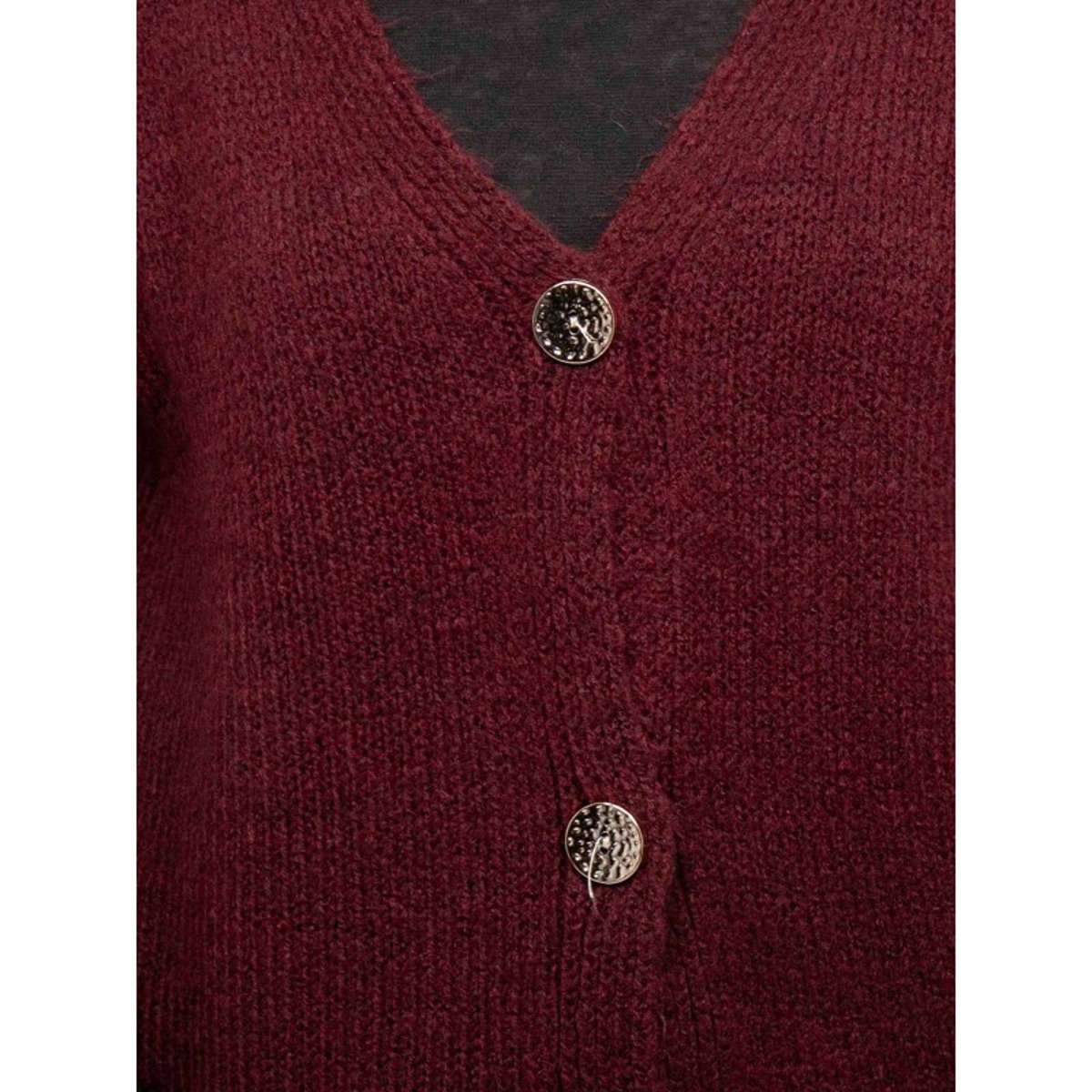 Gilet Sans Manches Maille Col V Profond Khoral gris, DONA LISA