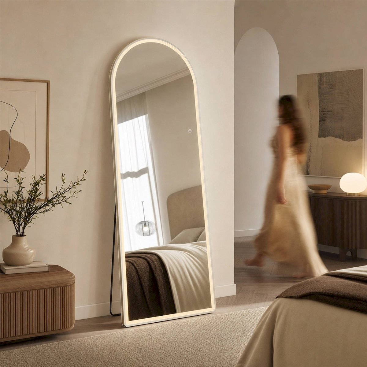 Miroir arche LED trois tons en fer MODERN miroir, RECOLLECTION