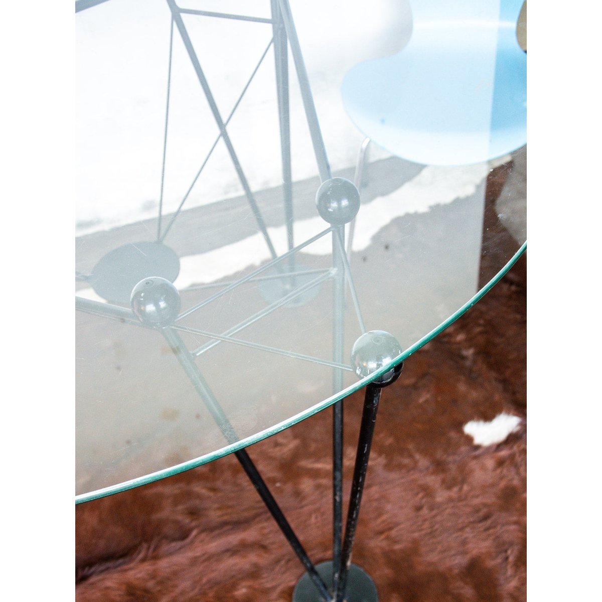 Table à manger en métal Karla N°60 - Bon état transparent, DEBONGOUT