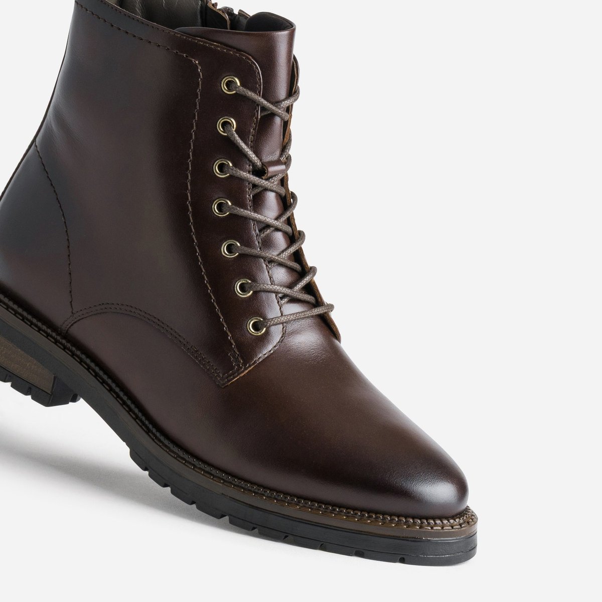 Boots en cuir LYNN chocolat, ERAM