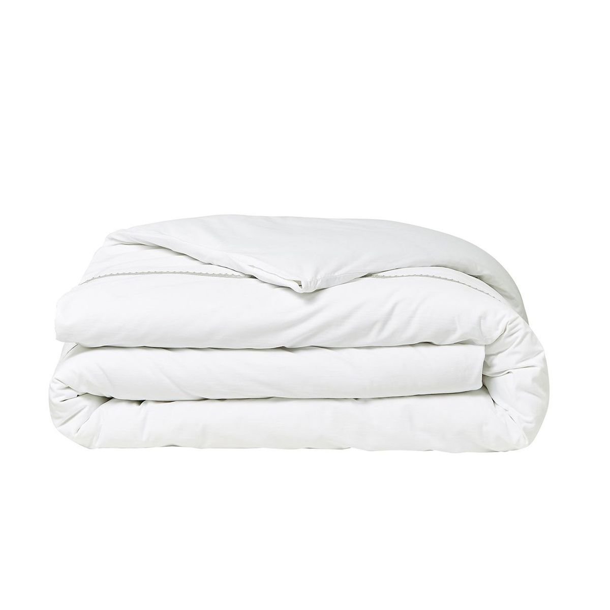 Parure de lit 2 personnes uni coton PRESTIGE blanc, TODAY