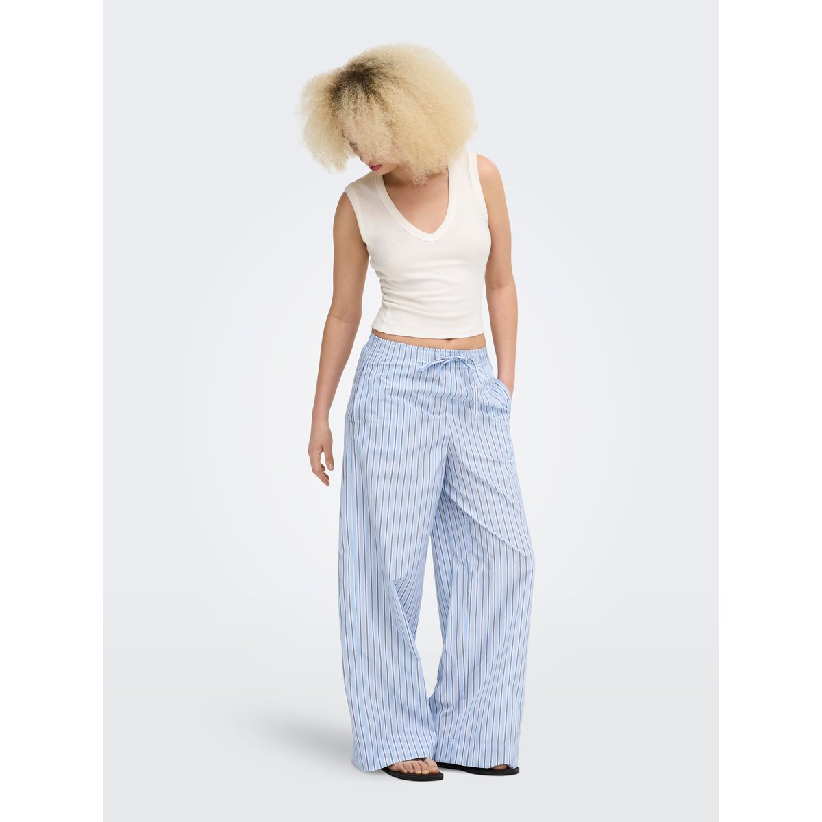 Pantalon bleue - chambray blue 1, ONLY