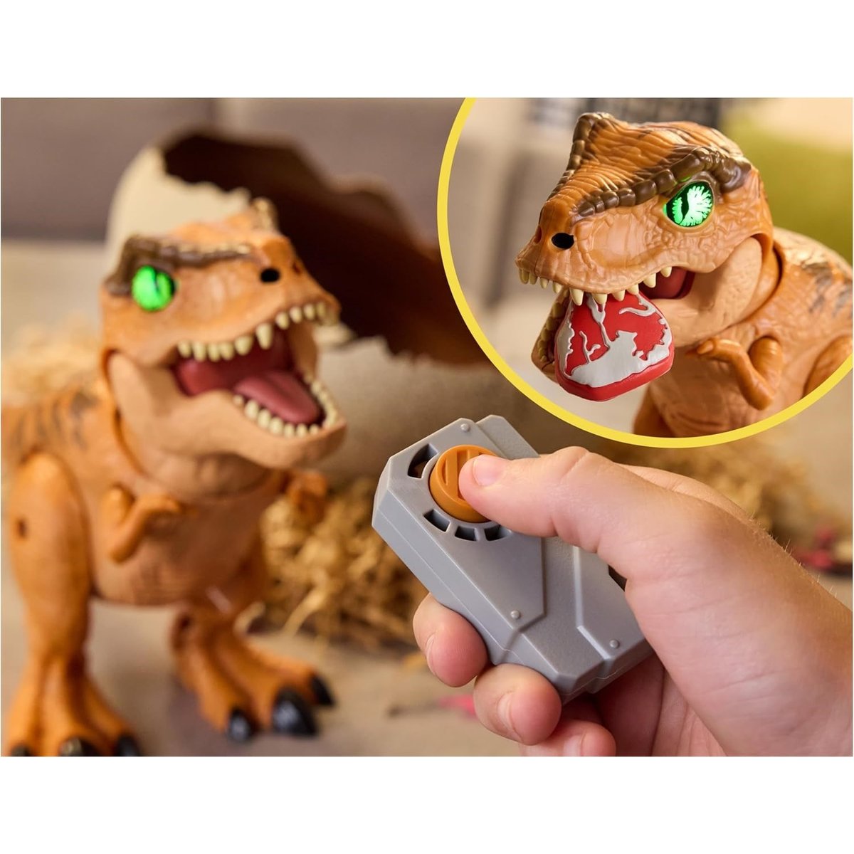 PRIMAL HATCH DINO - Dinosaure interactif Jurassic World beige, SPIN MASTER