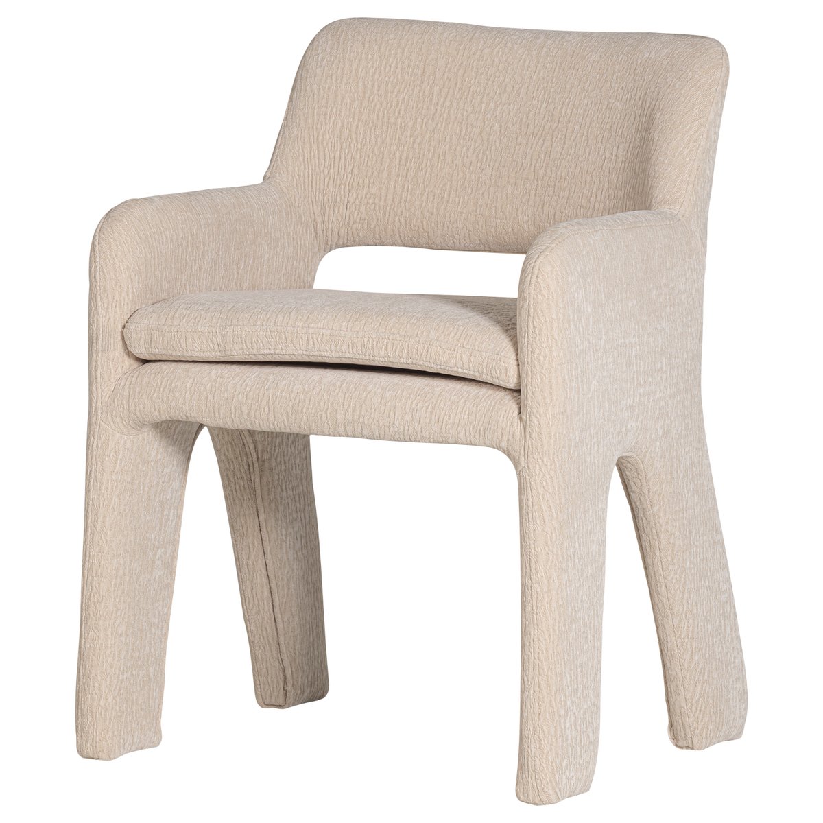Chaise de salle à manger en chenille BIGFOOT sable, VTWONEN
