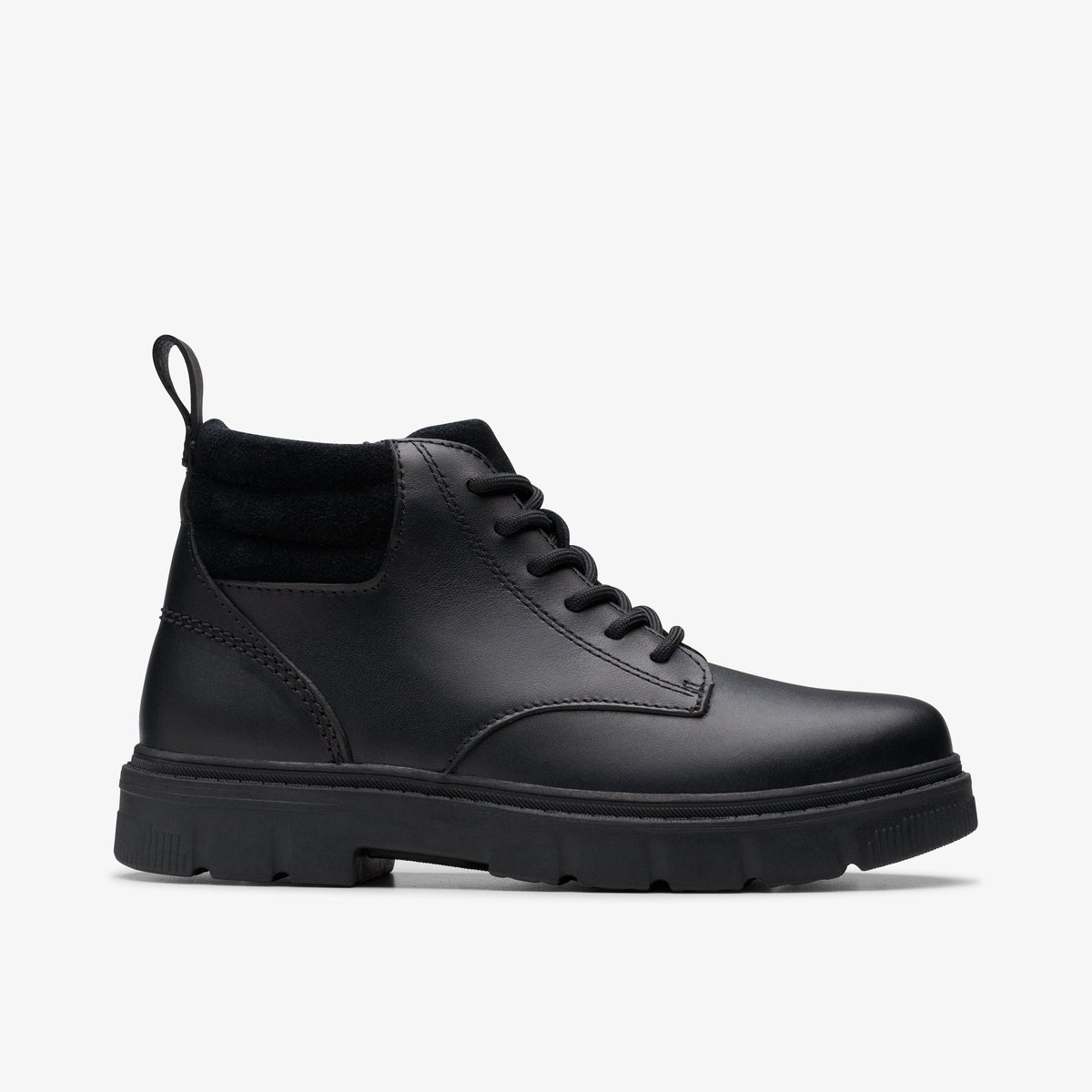 Boots Cuir Coupe Large LORCAM TRAIL Y noir, CLARKS