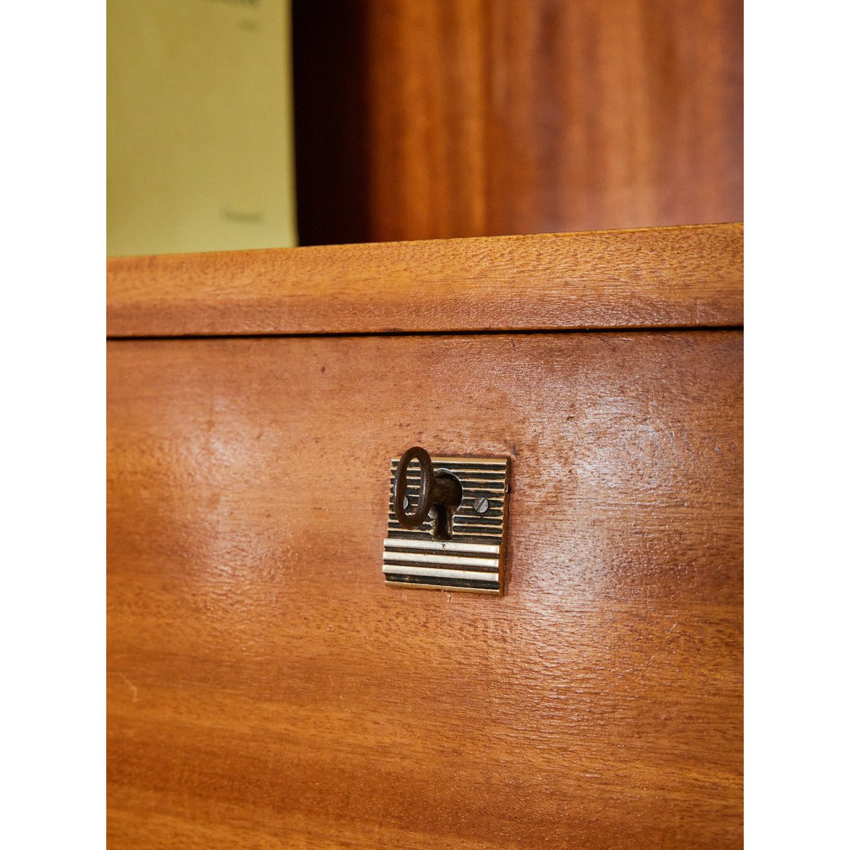 Secrétaire Mid-century en bois Honoré N°185 - Bon état bois clair, DEBONGOUT