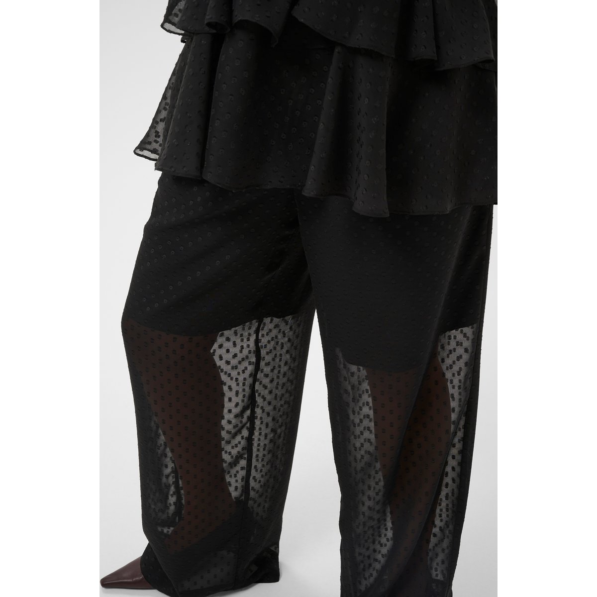 Pantalon casual noir, KAFFE CURVE