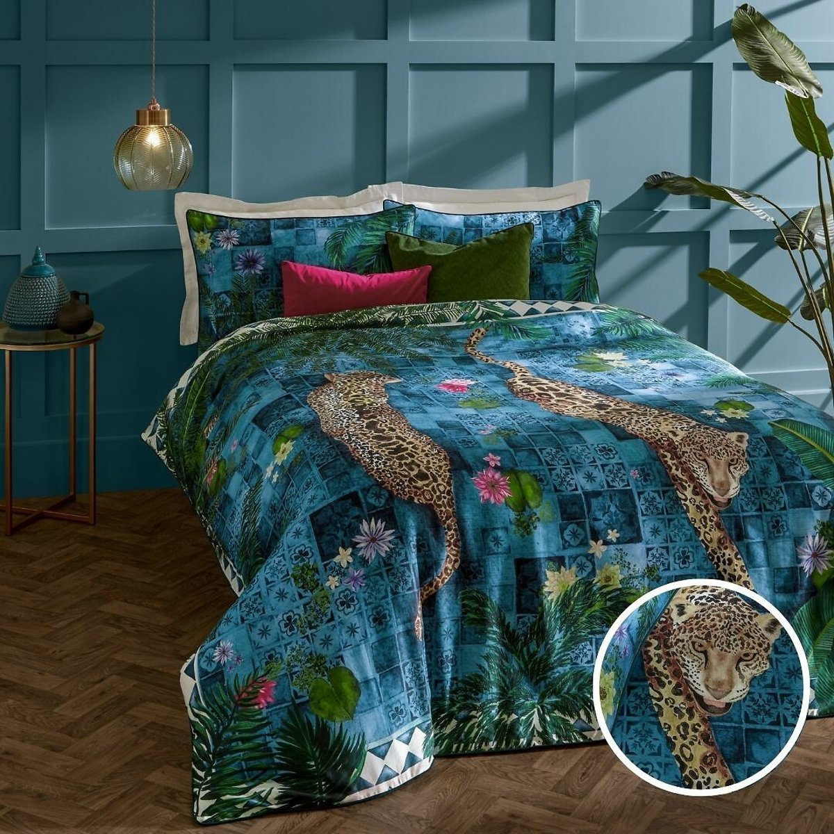 Majorelle 100% Cotton Sateen Duvet Cover and Pillowcase Set multi-coloured, PAOLETTI
