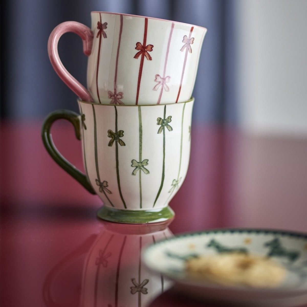 Mug grès décoré  Hope set de 2 multicolore, BLOOMINGVILLE