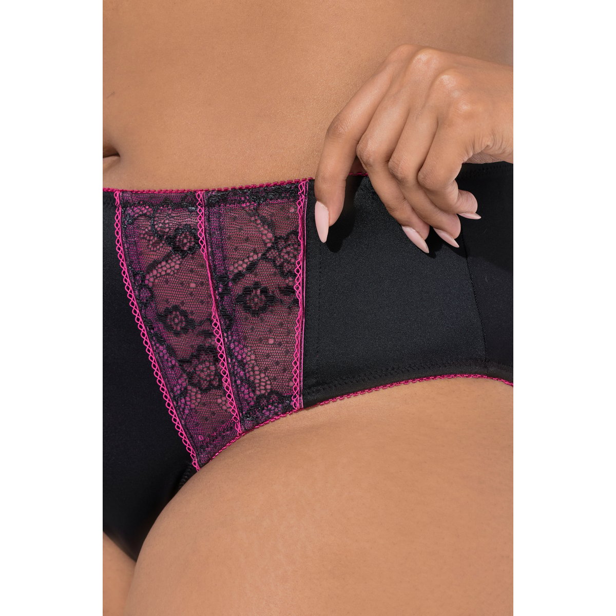 Culotte midi TruYou en microfibre rose vif oriental, ULLA POPKEN