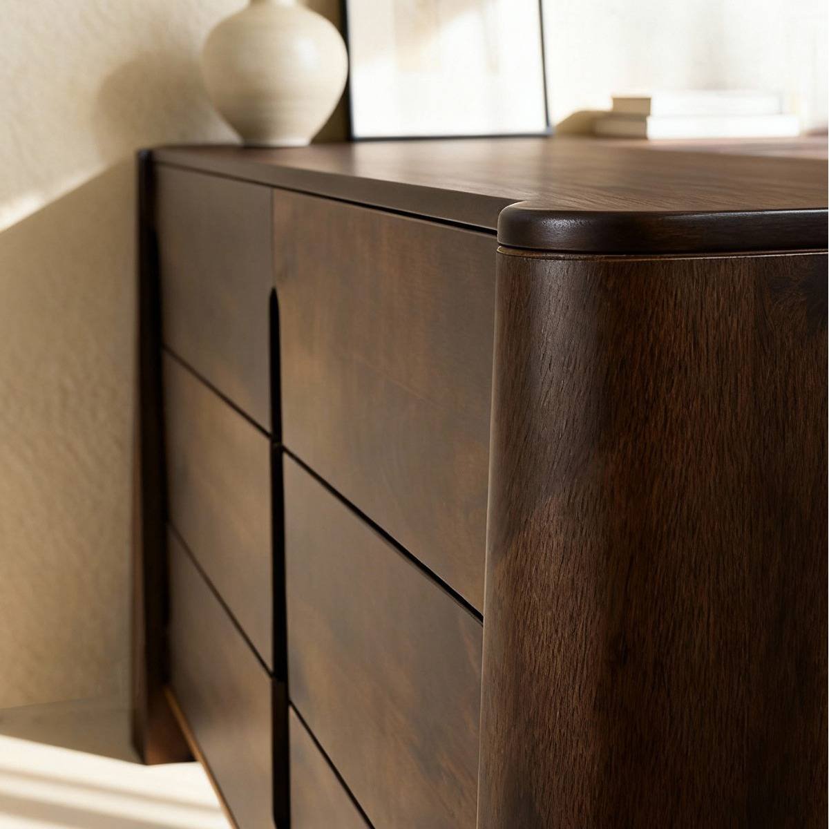 Commode en bois de manguier LIRIEL bois foncé, MADE IN MEUBLES