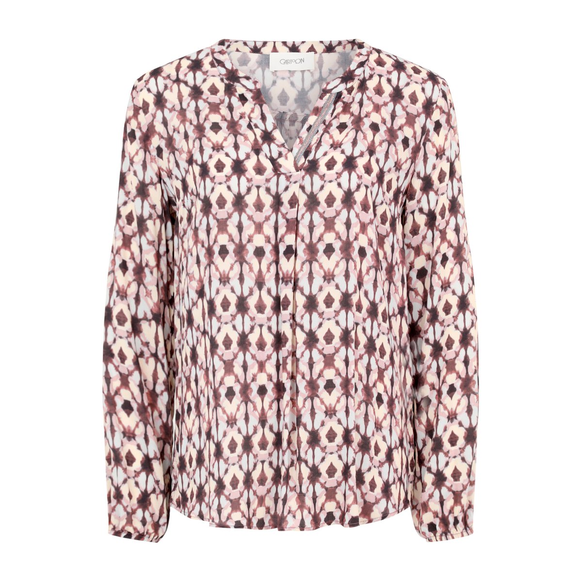T-shirt façon blouse à motifs violet/rose, CARTOON