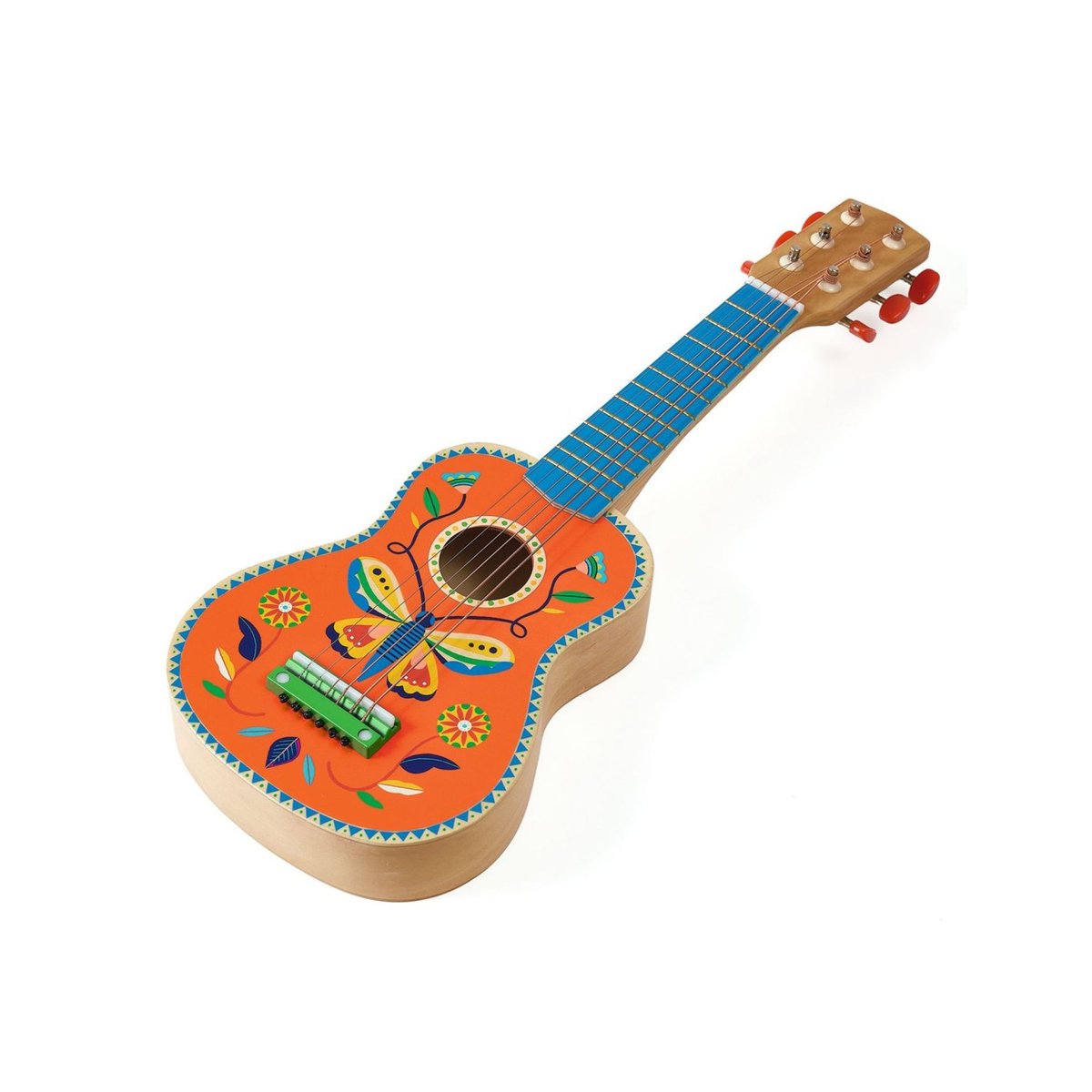 Guitare enfant 6 cordes métalliques petit modèle marron, DJECO