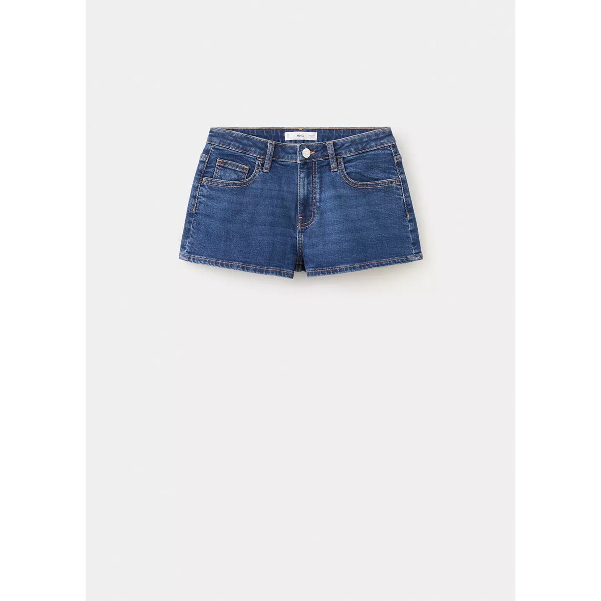 Mini short taille basse bleu foncé, MANGO TEEN