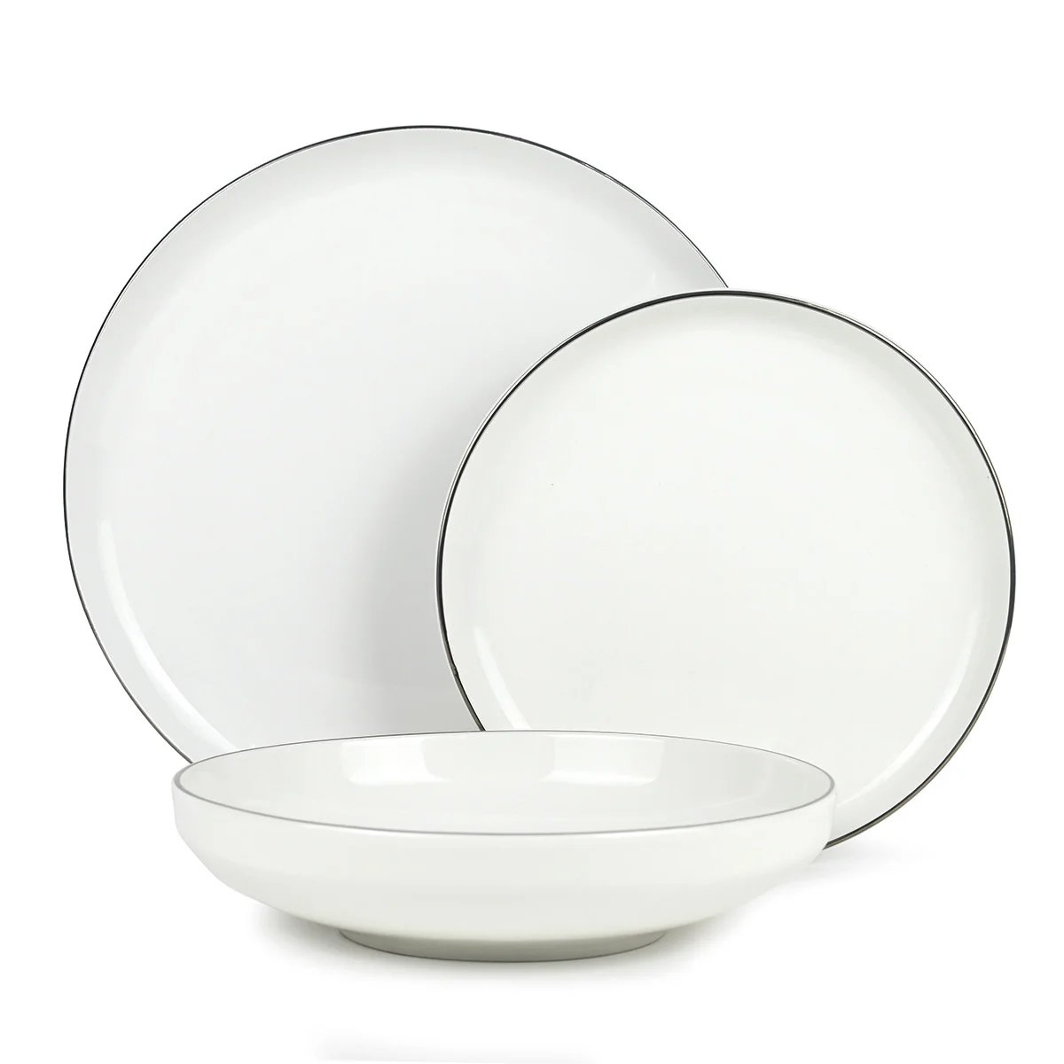 Service 18 pièces en porcelaine - Sélène blanc, LAGUIOLE CUISSON