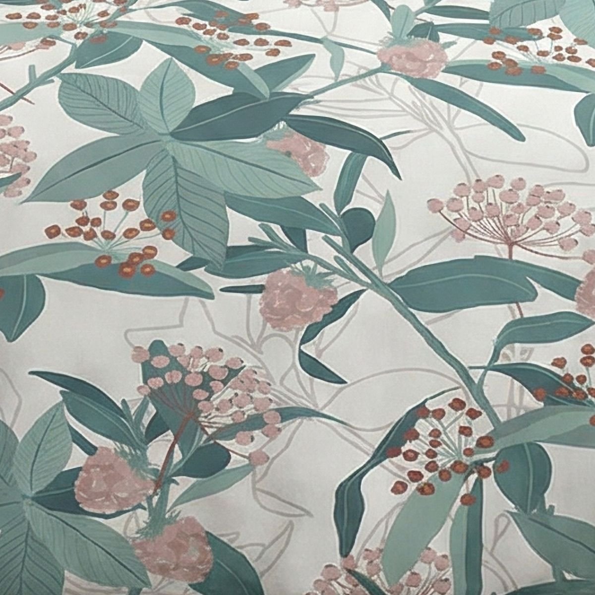 Parure de lit imprimé Floral SUNSHINE ELOISE vert, TODAY