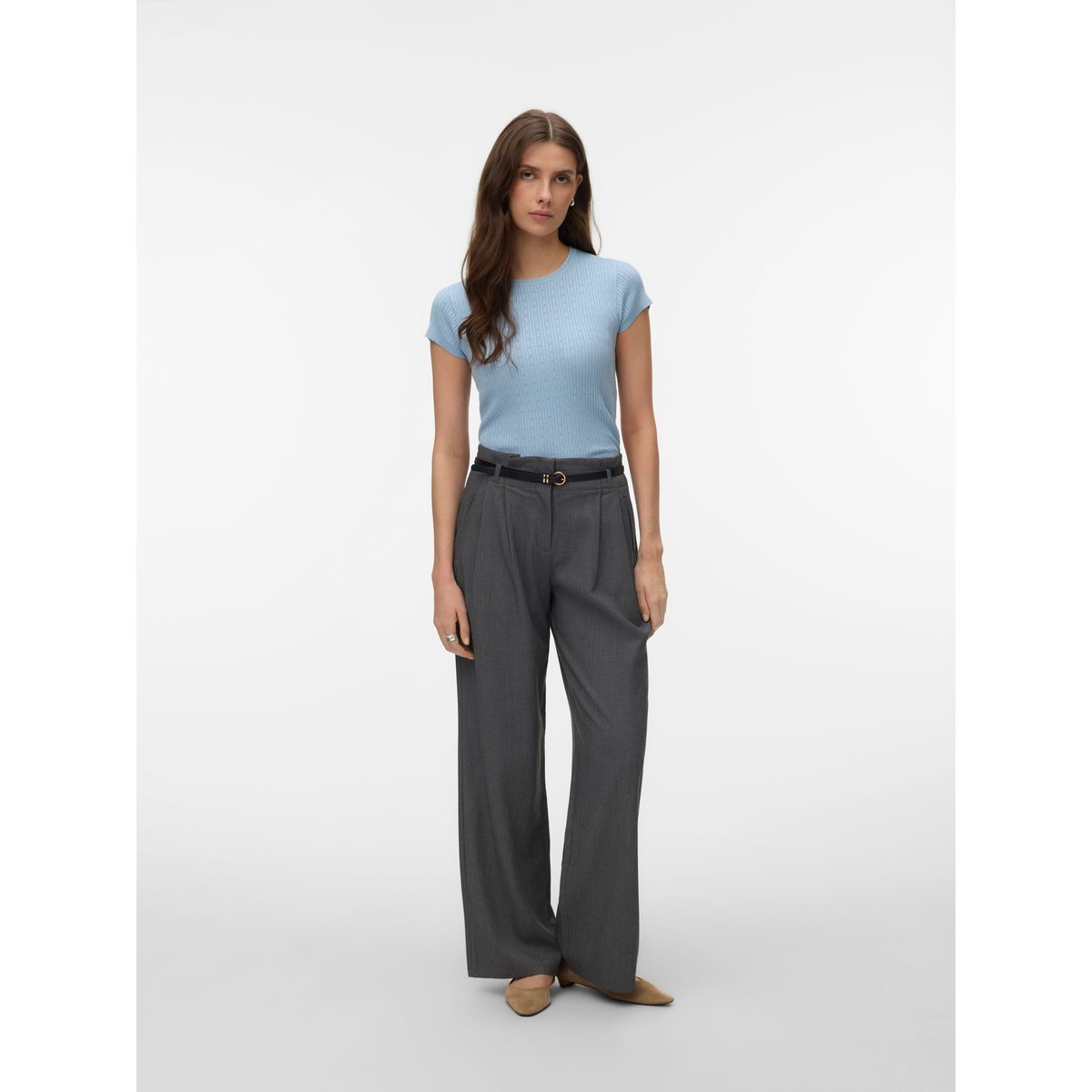 Pantalon dark grey melange, VERO MODA