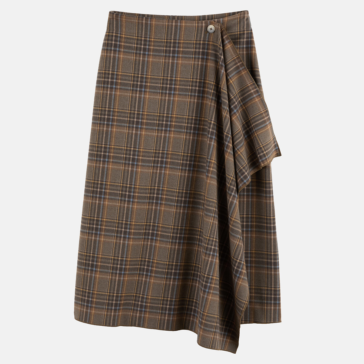 Gonna a portafoglio midi, a quadri a quadri, LA REDOUTE COLLECTIONS