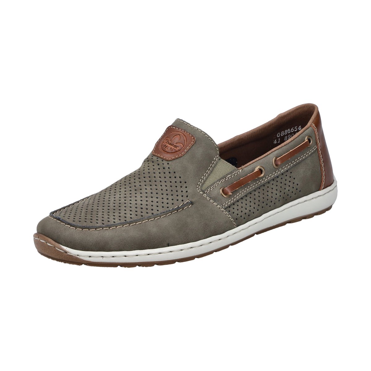 Mocassin Cuir Morelia vert, RIEKER