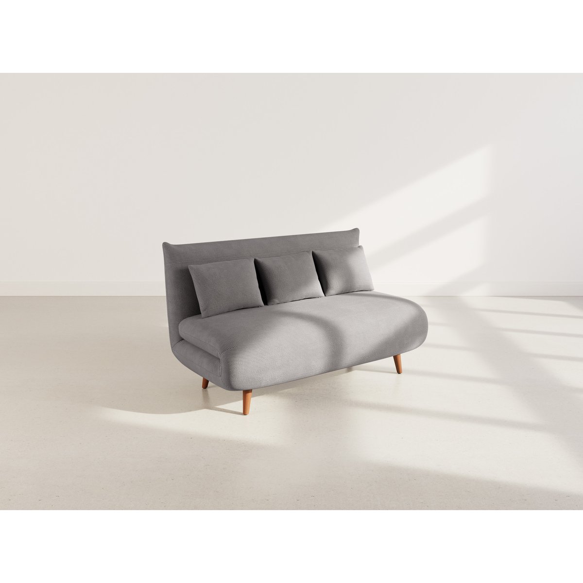 Banquette convertible clic-clac 2 places, LUMI gris, BEST MOBILIER