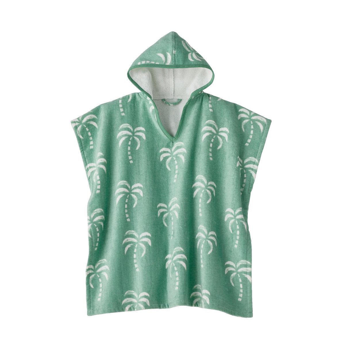 Poncho de bain / plage , avec coton recyclé menthe, VERTBAUDET