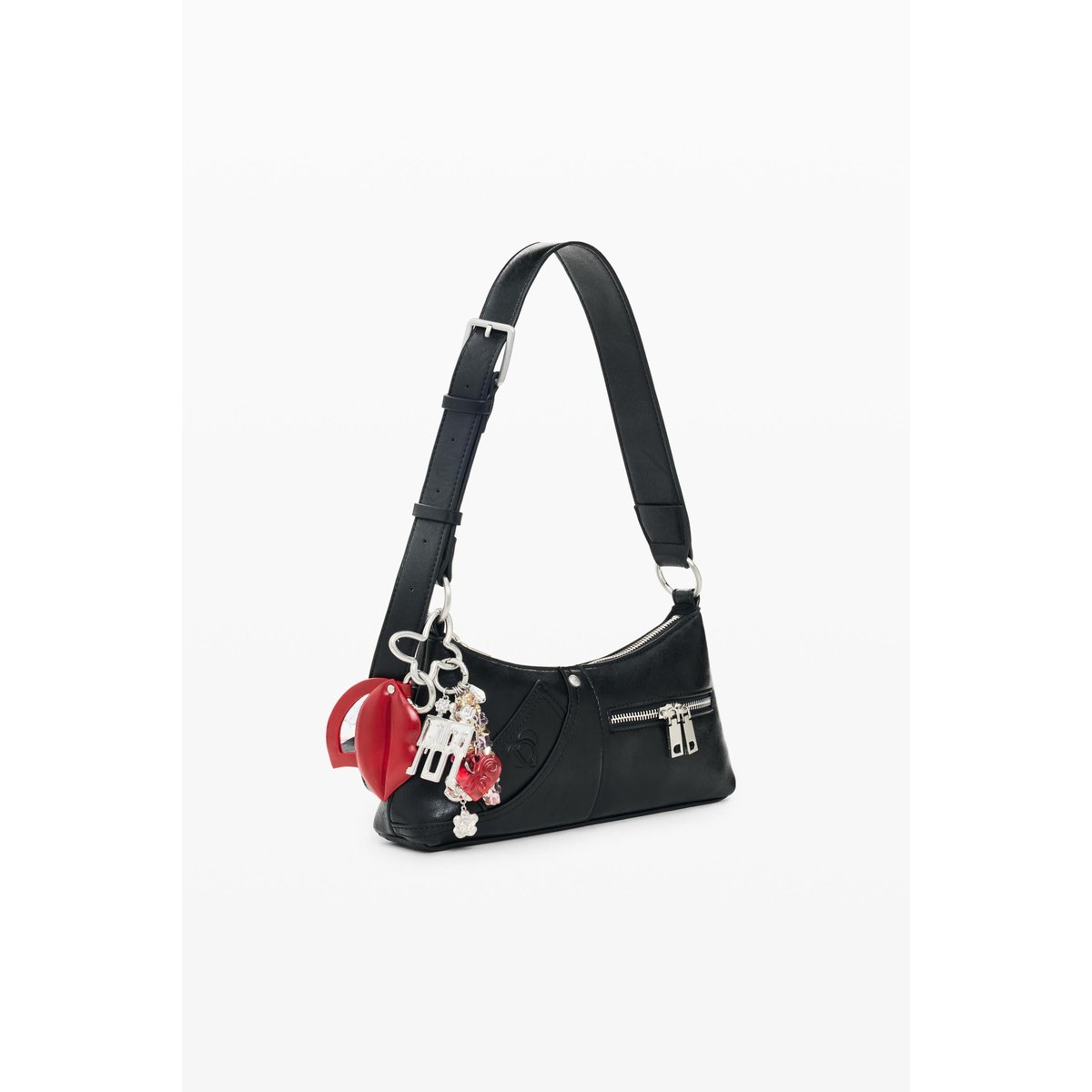 Petit sac effet cuir noir, DESIGUAL