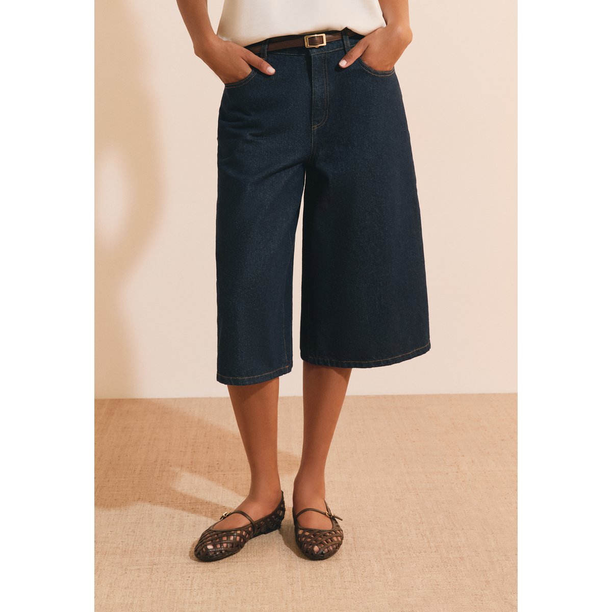 Bermuda long en jean PIADINA jean denim, ETAM