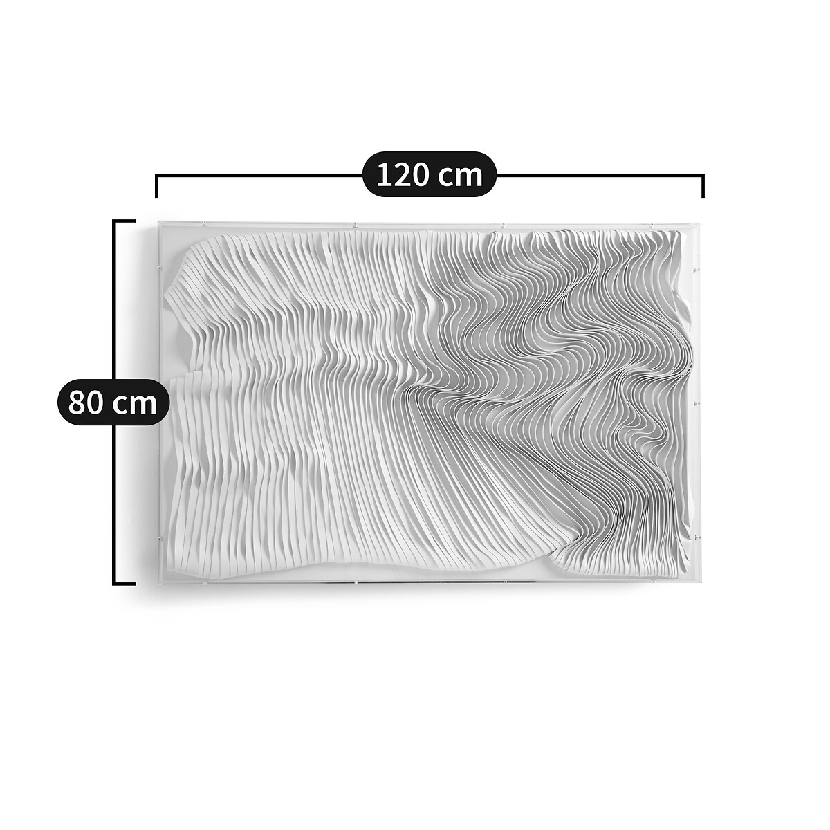 Wandschmuck Ondor, Streifen aus weissem Leder weiss, AM.PM