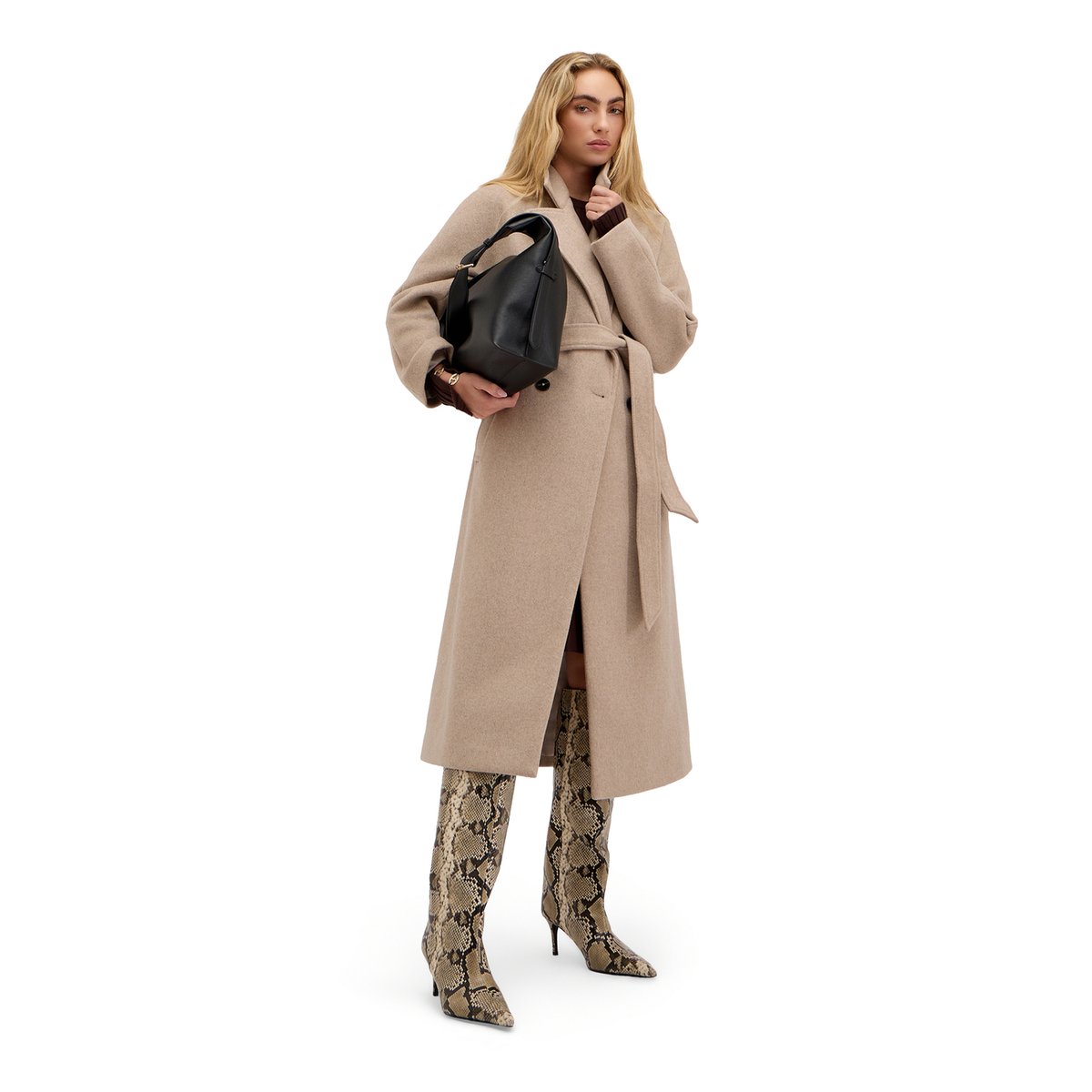 Manteau ceinturé gris, MOTIVI
