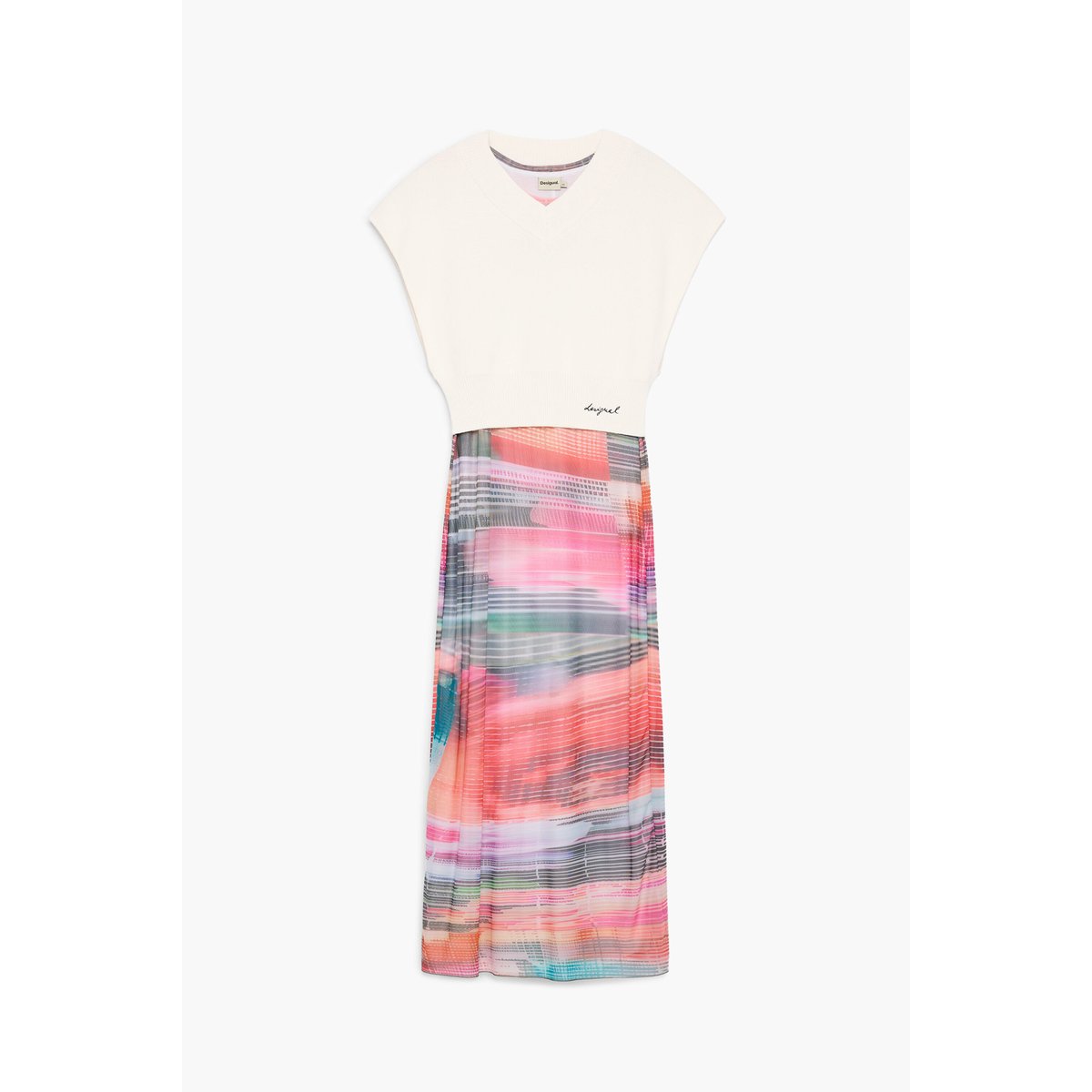 Robe imprimée 2 en 1 rouge, DESIGUAL