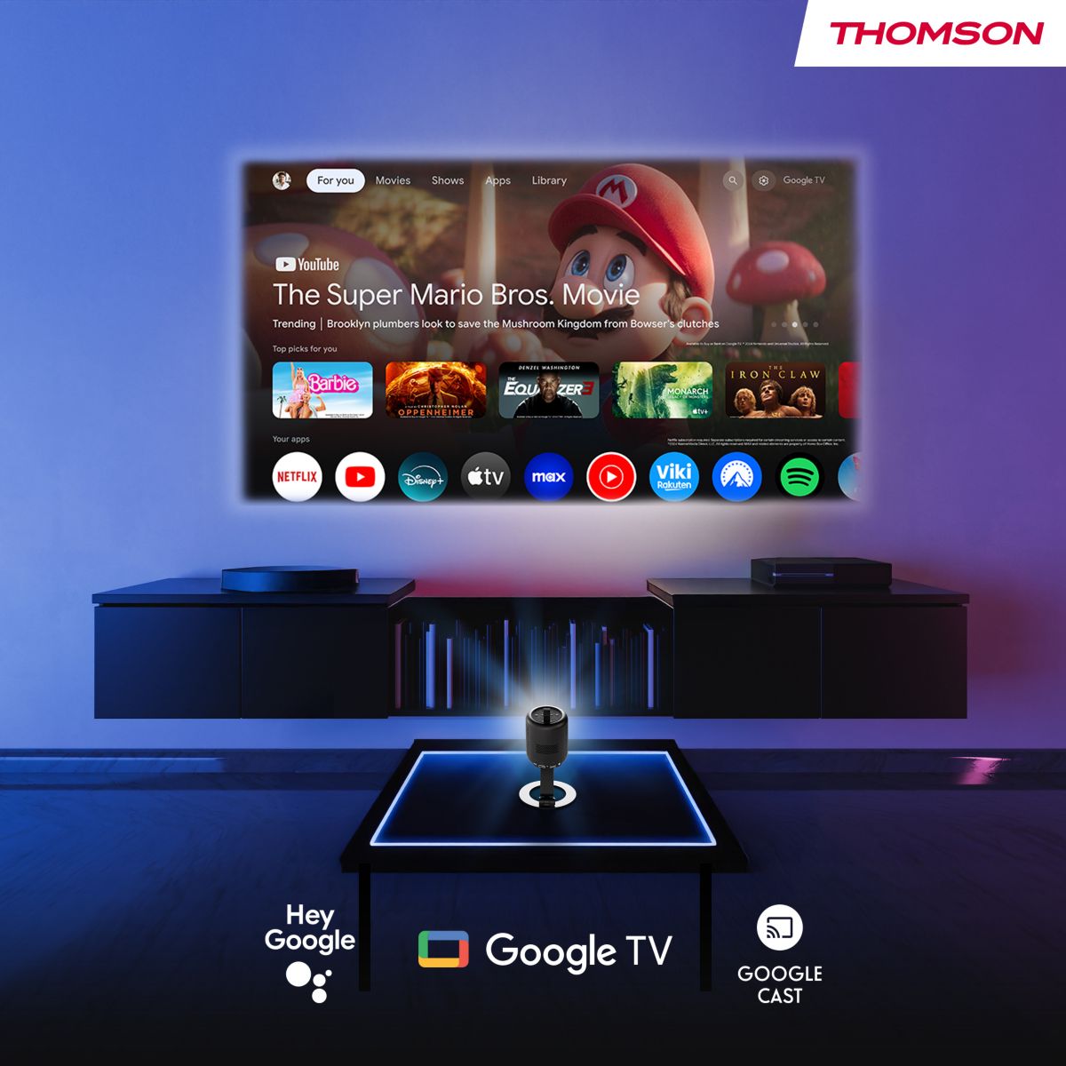 Vidéoprojecteur portable VEGA PG35B noir, THOMSON