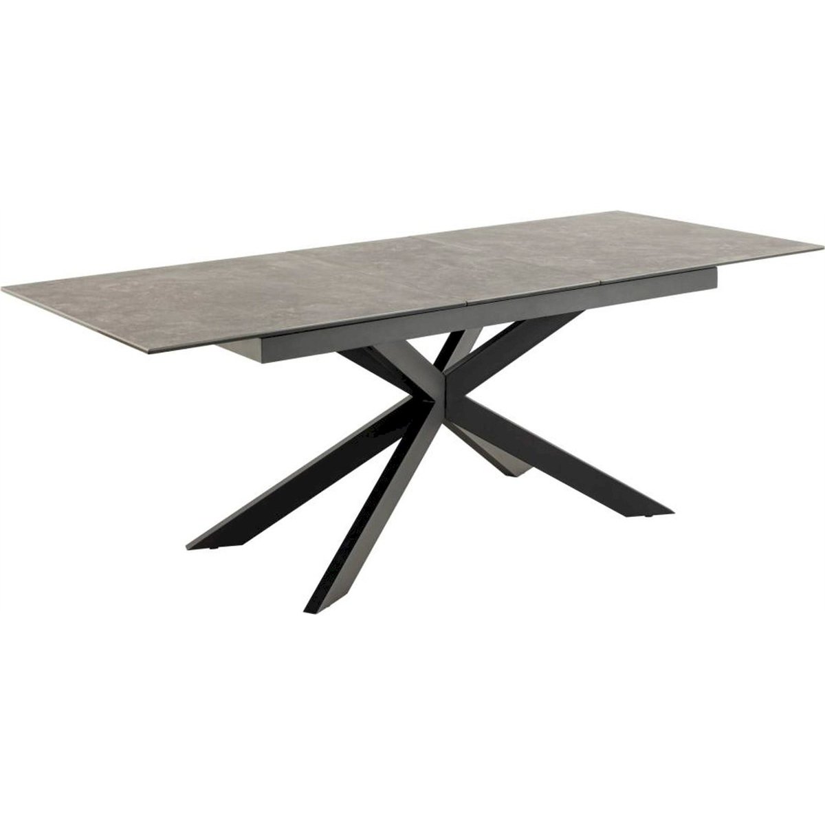 Table à manger extensible céramique SHIMESS noir effet béton, RECOLLECTION