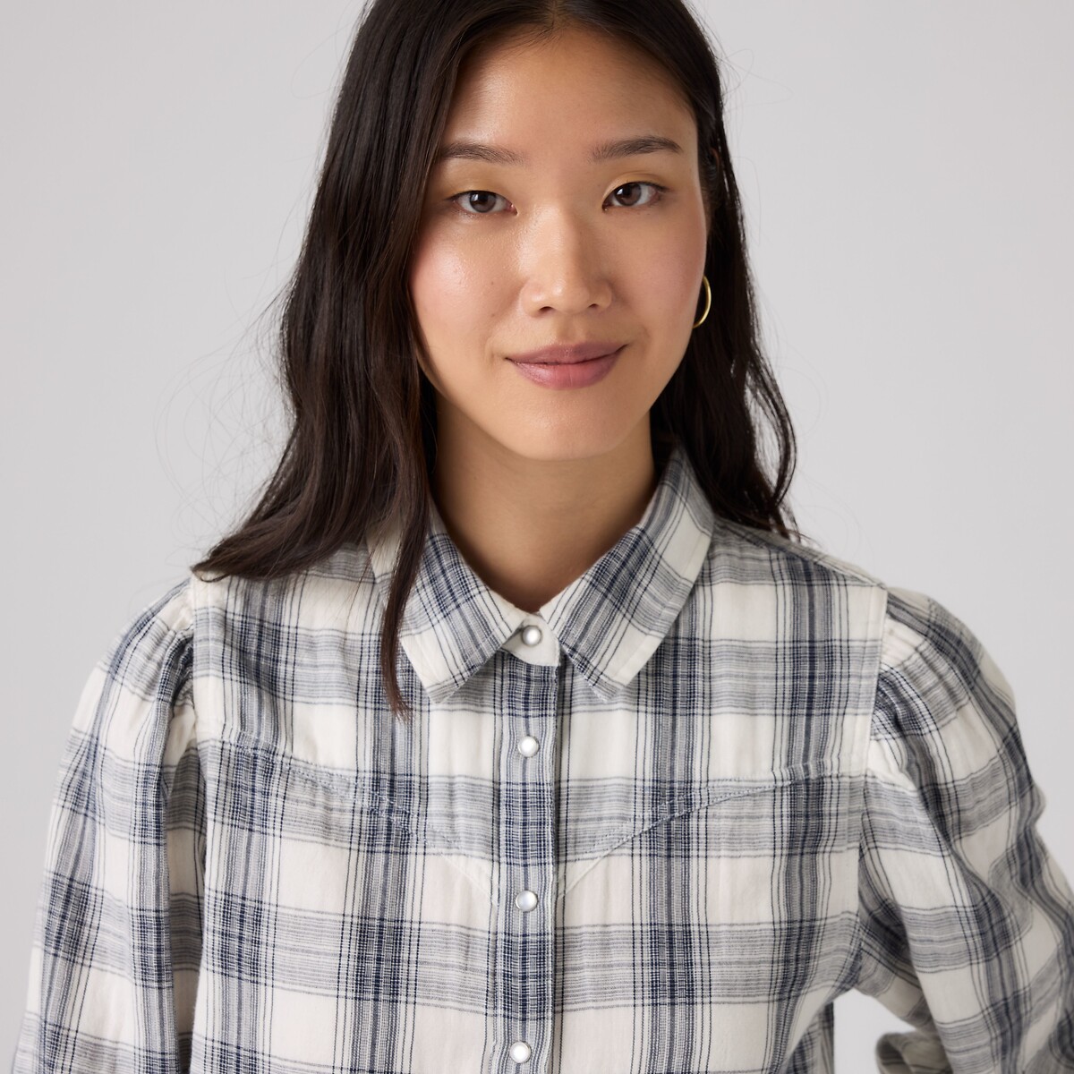 Checked Long Sleeve Shirt blue/white checks, LEVI'S