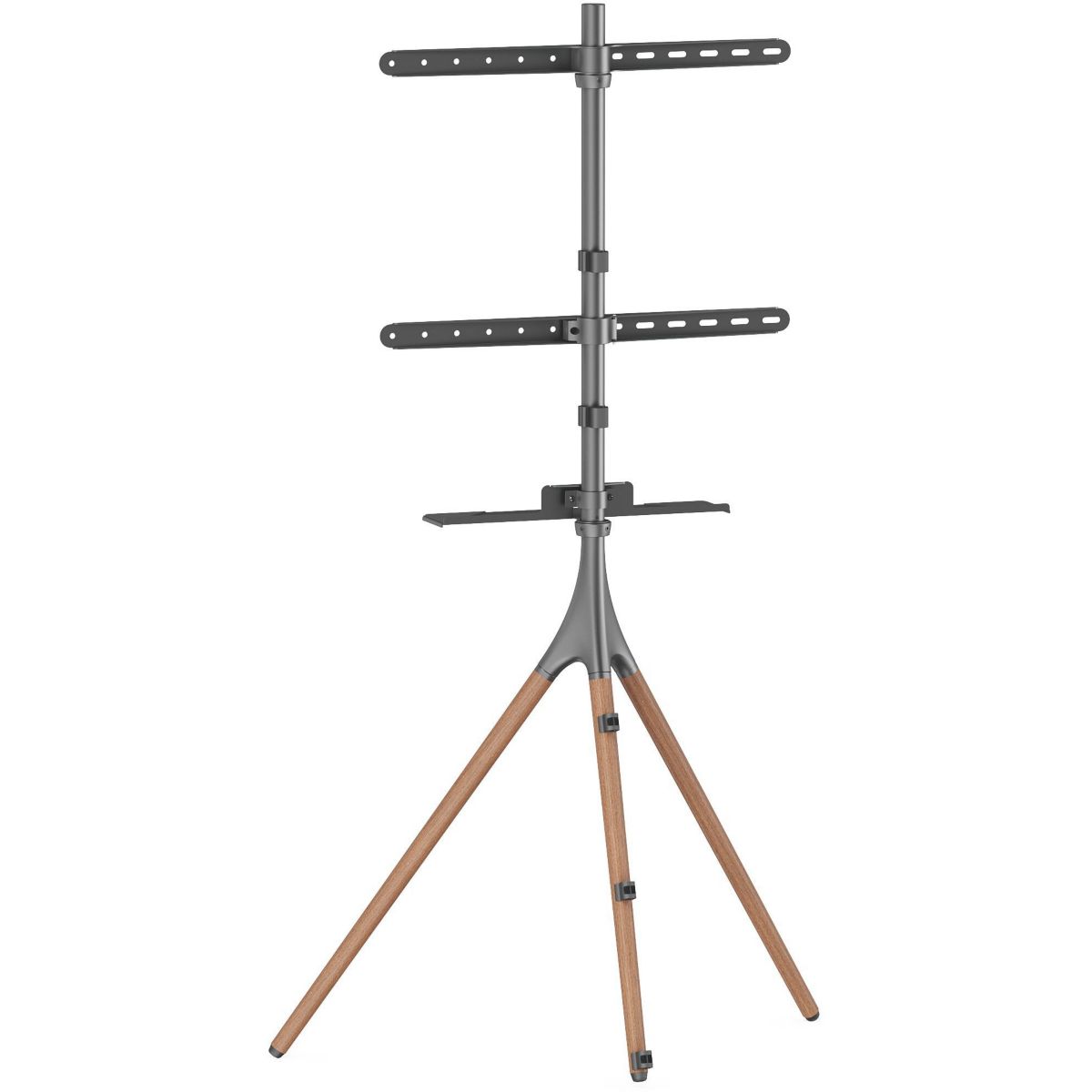 Pied TV bois Pablo 45-65 pouces couleur unique, ADEQWAT
