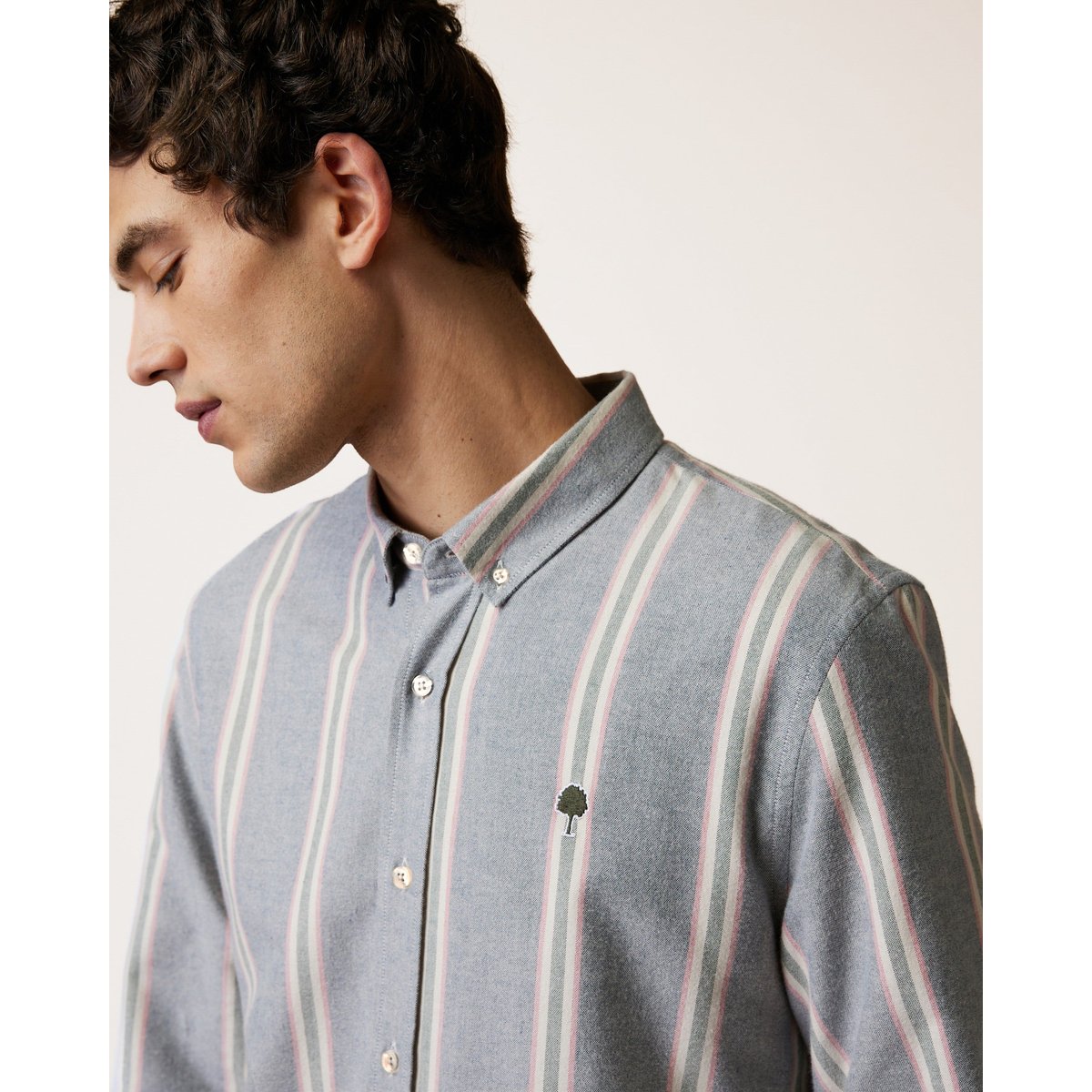 Chemise en tissu Oxford bleu marine, FAGUO