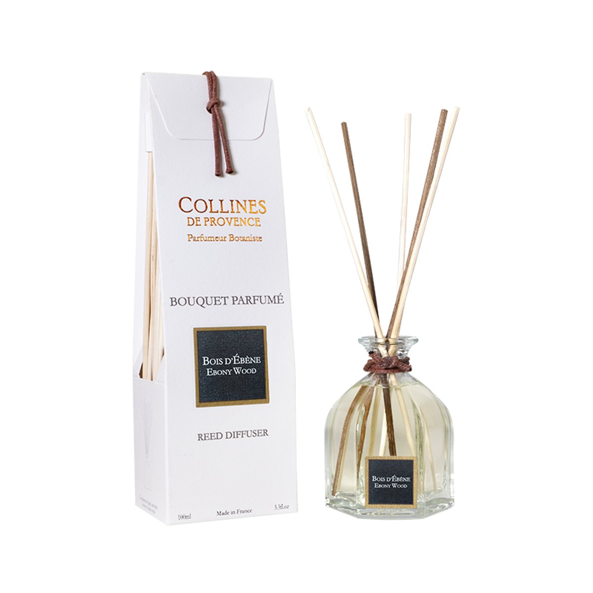 Diffuseur de parfum BOIS D'EBENE blanc, COLLINES DE PROVENCE