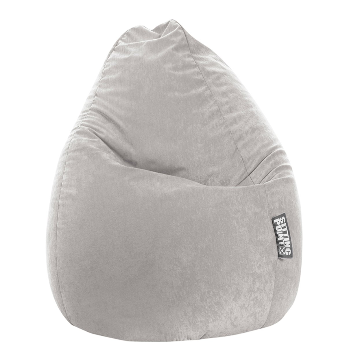 Pouf poire d'intérieur EASY XXL gris, SITTING POINT
