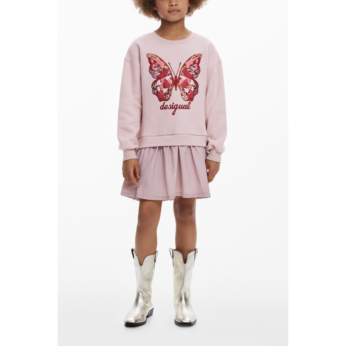 Robe papillon effet deux pièces rouge, DESIGUAL